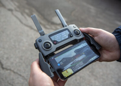 DJI drone fjernbetjening under redningsoperation