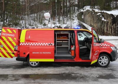 Norsk indsatslederbil med termiskkamera på taget