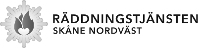 Räddningstjäansten Skåne Nordväst logo in black and white