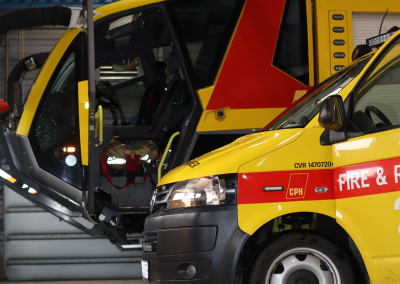 gul indsatslederbil og crashtender